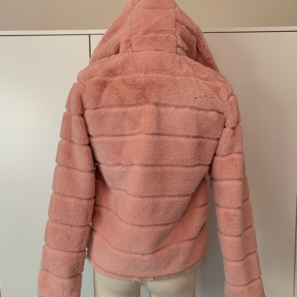 ❤️SOLD❤️ Ci Sono Light Pink Hooded Fuzzy Coat - Picture 6 of 6